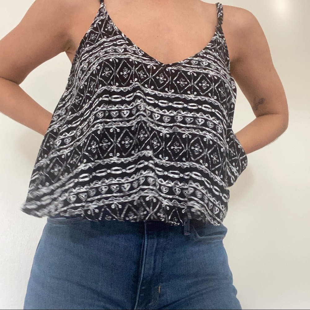 Pacsun LA Hearts Cropped Tribal Print Tank